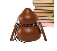 Mimoqk PU Leather Sling, Vintage Style with Calabash Design, Compact Bag with Adjustable Strap, Women Shoulder Bag, Retro Leather Purse for School Gym Travel Work Office Daily
