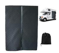 Mimoqk RV Door Cover, Magnetic Thermal Curtain, Weatherproof Insulation Panel, Shield with Three-Layer Fabric for Trailer Garage Bathroom Hotel Living Room Nursery Dorm