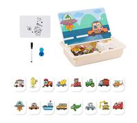 Mimoqk Scatola Di Puzzle Magnetica - Gioco Di Puzzle Magnetico per Bambini Materno | Attività Creative Di Viaggio Giochi 3 Anni E Più Ragazzi Ragazze Casa Materna