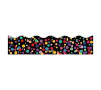 Mimoqk School Bulletin Board, Classroom Border Sticker, Office Bulletin Borders, Decorative Border Paper, Meeting Room Border Colorful Dot Border Stickers for Bulletin Board Decoration