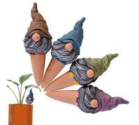Mimoqk Self-Fikes, 4 Pezzi Argilla Piantare Dispositivi per I con Irrigazione Automatica, Funzione Giardino Forme Gnomi, Picchi di Auto-irrigazione per Interni Esterni