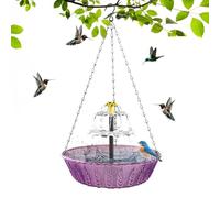 Mimoqk Solar Bird Bath, Patio Decoration, Bird Bath Water Fountain, Weather-Resistant Material, Easy Installation Design, Outdoor Garden Decor Feature for Patio Backyard Front Yard Balcony Deck