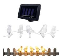 Mimoqk Solar String Lights with Clips, LED Outdoor Solar Powered Lighting System, Garden Fence Hanging Decorative Light Kit, Waterproof Yard String Lights for Patio Backyard Pathway Use