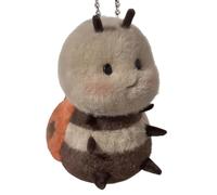 Mimoqk Stuffed Animals, Sitting Ladybug Soft Stuffed Animal, Adorable Shy Face Expression, Plush Cuddly Texture for Kids, Sofa, Classroom, Home Decoration, Multicolor, 7.09 inches