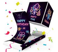 Mimoqk Surprise Party Box, Portable Confetti, Celebration Pack with Fun Blast, Cannon for Stress-free Cleanup, Event Supplies Kit, Joy Gift Bundle for Family Friends