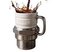 Mimoqk Tea Mugs for Gearheads, Car Enthusiasts & Mechanics, Sparkplug Coffee Mug, Sturdy with Fun Design, Tea Mugs for Garage, Bar, Office, Home, Birthday, Christmas