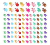 Mimoqk Tiny Turtles Mini Figurines, Luminous Sea Animals Desk Decor, Colorful Miniature Turtles, Realistic Garden, Fish Tank Landscaping, 100-Piece Set, Arts, Crafts Projects