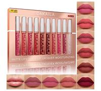 Mimore Rossetto Kit lucidalabbra per rossetto liquido opaco 6 pezzi/set Kit regalo rossetto liquido per cosmetici a lunga durata impermeabile