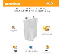 Mimosa Punto di accesso PTMP A5x 700 Mbps con frequenza estesa da 4,9 a 6,4