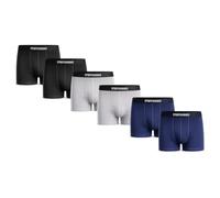 mimosso Confezione da 6 boxer da uomo, comodi boxer in cotone biologico, traspiranti ed elastici, non tagliano, ideali per tutti i giorni e il lavoro, 2 nero-mélange-blu, M