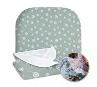 MIMUSELINA Copertina Neonato Invernale in Cotone | Coperta Invernale Neonato 70x90cm Calda e Morbida | Coperta Lettino e Culla Avvolgi Bambino | Ideale per Inverno e Mezze Stagioni | Dente Leone Menta
