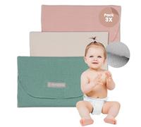 MIMUSELINA Organizer Porta Pannolini da Borsa - Porta Pannolini e Salviette da Borsa Impermeabili - Organizer Pannolini Ideale per Accessori per Neonato (Sabbia/Menta/Senape)