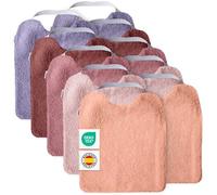 MIMUSELINA | Set di 5 Bavaglini Asilo con Elastico | Bavette Spugna Assorbente e Retro Impermeabile | Bavaglino Svezzamento| Bavaglini Impermeabili Neonato | Realizzati in Spagna (Lavanda Pacco da 10)