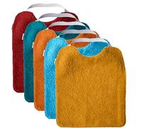 MIMUSELINA Set di 5 Bavaglini Neonato Impermeabili BLW in Spugna | Cotone Premium Oeko-Tex | Set Pappa Svezzamento Neonati | Grandi Bavaglini Asilo con Elastico al Collo | Realizzati a mano Spagna