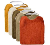 MIMUSELINA Set di 5 Bavaglini Neonato Impermeabili BLW in Spugna | Cotone Premium Oeko-Tex | Set Pappa Svezzamento Neonati | Grandi Bavaglini Asilo con Elastico al Collo | Realizzati a mano Spagna