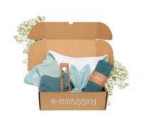 MIMUSELINA Set Regalo Neonato | Cesto Nascita Bimbo o Bimba | Regalo Nascita Originale | Regali Baby Shower Unisex | Cofanetto Neonato Disponibile in Diverse Dimensioni | Asia, Medium