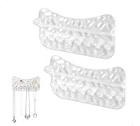 MIMZEMAMZ Porta Collane Da Appendere, 2 Pezzi Portagioie Da Parete Con 8 Ganci, Appendi Collane Da Parete Per Collana, Anello, Bracciale, Orecchini, Trasparente