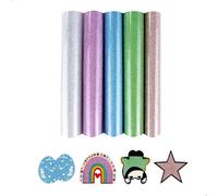 mimzemamz Vinile Termoadesivo per Tessuti,Termovinile 5 Pezzi Diversi Colori 25cmx30cm,Vinile Cricut per Magliette fai da te,Artigianato Tessile,Abbigliamento Pellicola da Stirare