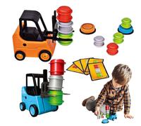 min carrello elevatore giocattolo per bambini - Divertimento di ingegneria per 2 giocatori | Gioco di competizione educativo interattivo, veicolo da costruzione alimentato da attrito