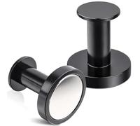 MIN CI 2 ganci magnetico extra forti, 36 mm, spessore 32 kg, N52, ganci magnetici neri ad alta potenza, magneti al neodimio, per cucina