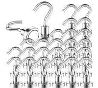 MIN CI 26 Pezzi Ganci Magnetici Extra Forti, 16mm Gancio Magneti Da Magneti ai Neodimio Forte Forza Di Trazione 10kg, Magnete Con Potenti Magnete Con Occhiello Rotondo Ganci Da Cucina