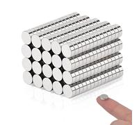 MIN CI 280 magneti forti - 4 x 1,5 mm, mini magneti, rotondi, piccoli magneti al neodimio per lavagnetta magnetica, per foto, lavagna bianca, magnete, 280 pezzi