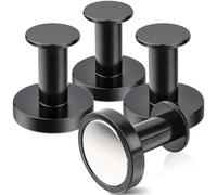 MIN CI 4 ganci magnetici extra forti, 36 mm magneti forti, N52, ad alta potenza, ganci magnetici neri, magneti al neodimio, ganci da cucina, per campeggio, garage e cucina