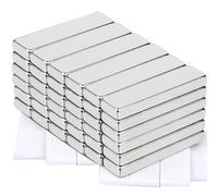 MIN CI MTS Magnete - Magneti al neodimio, extra forti, 40 x 10 x 5 mm, per incollare, magneti piatti, magneti, rettangolari, grandi magneti per terre rare