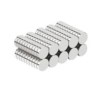 MIN CI Set di 100 magneti arrotondati extra potenti da 6 x 3 mm per frigorifero, magneti al neodimio, piccoli magneti per lavori manuali, foto, lavagna