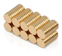 Min Ci Set di 100 mini magneti potenti al neodimio, rotondi e piatti, autoadesivi, per lavagna magnetica, frigorifero, lavagna bianca, foto, pianificazione, ufficio, 5 x 1 mm