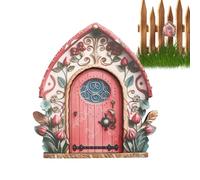 Min Fairy Garden Door - Alberi Legno, Ingresso Mistico All'aperto | Passaggio Capriccioso , Porta Capanna Fantasia, Ornamento In Miniatura Decorativo, Rustica per Giardino, Pat