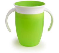 min Tazza a 360° antigoccia con manici, 20 x 10 x 10 cm, verde/ bianco
