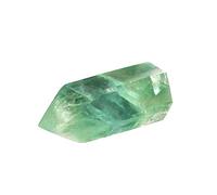 Mina Heal Bacchette di cristallo curative alla fluorite verde, appuntite e sfaccettate per la decorazione della terapia della meditazione del chakra del Reiki (1 pz taglia S)