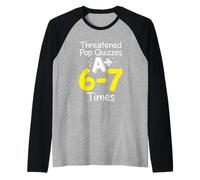 Minacciato Pop Quiz A Plus 6 7 Volte Insegnante di Matematica Maglia con Maniche Raglan