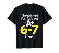 Minacciato Pop Quiz A Plus 6 7 Volte Insegnante di Matematica Maglietta