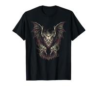 Minaccioso Gufo Teschio Viso Scuro Gotico Horror Art Maglietta