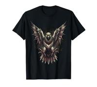 Minaccioso Piccione Dark Horror Gothic Bird Design Maglietta