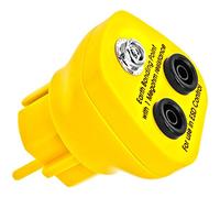 Minadax® Pietra - EBP - innovative protezione ESD antistatico da costruzione di messa a terra spina - presa standard tedesco - 1 x presa pulsante femmina e 2 x spina a Banana - 1 Mega ohm