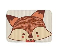 Minalo Tappetino da bagno antiscivolo animazione cartone animato carino volpe personalizzato tappeto da bagno 75x45cm