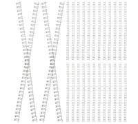 MINAOLULUS 100 Anelli Raccoglitori a 34 Fori in Metallo Nero Anelli per Rilegatura a Doppio Anello per Quaderni e Album Clip per Raccoglitori per Uso Scolastico e Ufficio