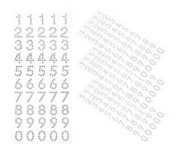 MINAOLULUS 4 Fogli Adesivi Strass Autoadesivi Lettere e Numeri per Decorazioni Fai da Te, Set di Stickers Glitterati per Artigianato, Scrapbooking e Personalizzazione di Auto e Cellulari