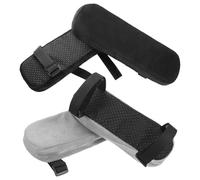 MINAOLULUS 4 Pezzi Copri Braccioli Cinghie Regolabili Sedia da Ufficio in Memory Foam Braccioli Antiscivolo Cuscini Ergonomici Imbottiti Poltrona Gaming e