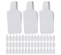 MINAOLULUS 500 Pezzi Mini Etichette Vuote Adesive Bianche per Prezzi Gioielli, Cartellini di Carta per Espositori Collane, Anelli e Bracciali, Etichette Scrivibili per Negozi e Boutique