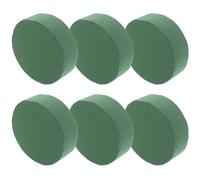 MINAOLULUS 6 Blocchi Schiuma Floreale Rotondi da 4,5 Pollici, Materiale Solido per Composizioni Fai da Te, Protezione Radici Fiori Freschi, Kit Decorazione per Matrimoni e Feste