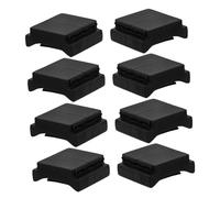 MINAOLULUS 8pezzi Supporto Per Plettri Silicone Nero Per Ukulele e Chitarra Portatile e Multiuso Design Elegante Per Musicisti e Strumenti Acustici Ed Elettrici