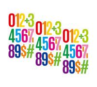 MINAOLULUS Adesivi Numerici Autoadesivi in Vinile 6 Pollici Set da 3 per Cassette Postali, Numeri Civici Colorati Resistenti per Uso Esterno e Interno, Accessori per Etichettatura