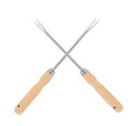 MINAOLULUS Attrezzi per Piante 2 Pezzi Manico in Legno, Strumento Manuale per Rimozione dell’Erba e Diserbo, Estrattore di Radici Resistente per Giardinaggio e Orto