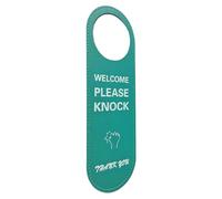 MINAOLULUS Cartello Non Disturbare per Porta Camera da Letto Cartello da Appendere Gancio per Maniglia per Hotel Ufficio Casa Design Robusto e Facile da Installare Verde