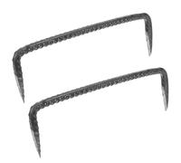 MINAOLULUS Chiodi di Fissaggio per Impieghi Gravosi 2 Pezzi, Doppia Punta, in Acciaio Resistente, per Lavorazione del Legno e Costruzione Recinzioni, Elementi di Fissaggio Robusti per Uso