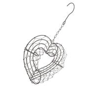 MINAOLULUS Cornice Ghirlanda a Forma di Cuore in Ferro 15 Cm, Fioriera Sospesa Piatta per Piante Grasse, Portavasi da Parete Resistente per Decorazioni Interne ed Esterne